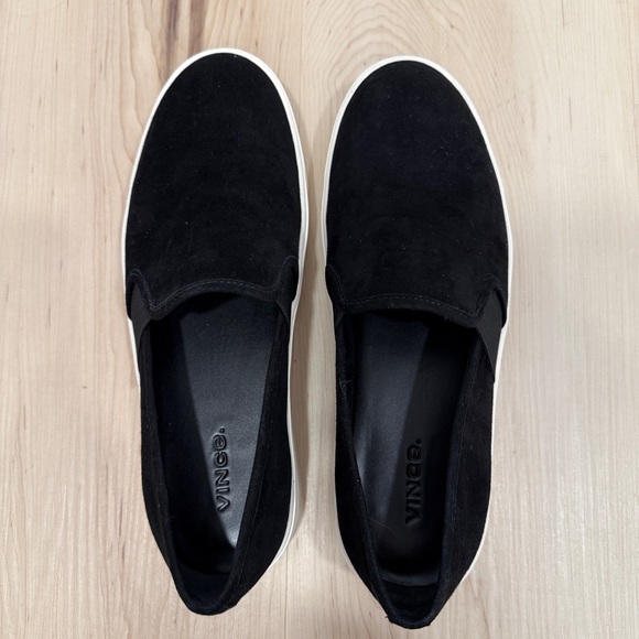 Vince Women’s Blair Slip-On Sneaker Black Suede Size 7.5 - Picture 3 of 12
